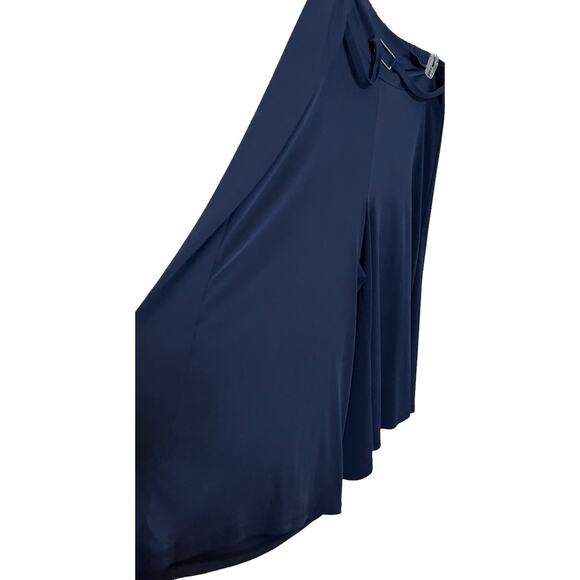 LANE BRYANT ANKLE PULL-ON CULOTTES, WOMENS, 18/20, NAVY BLUE WITH SILVER BUCKLE - Picture 6 of 10